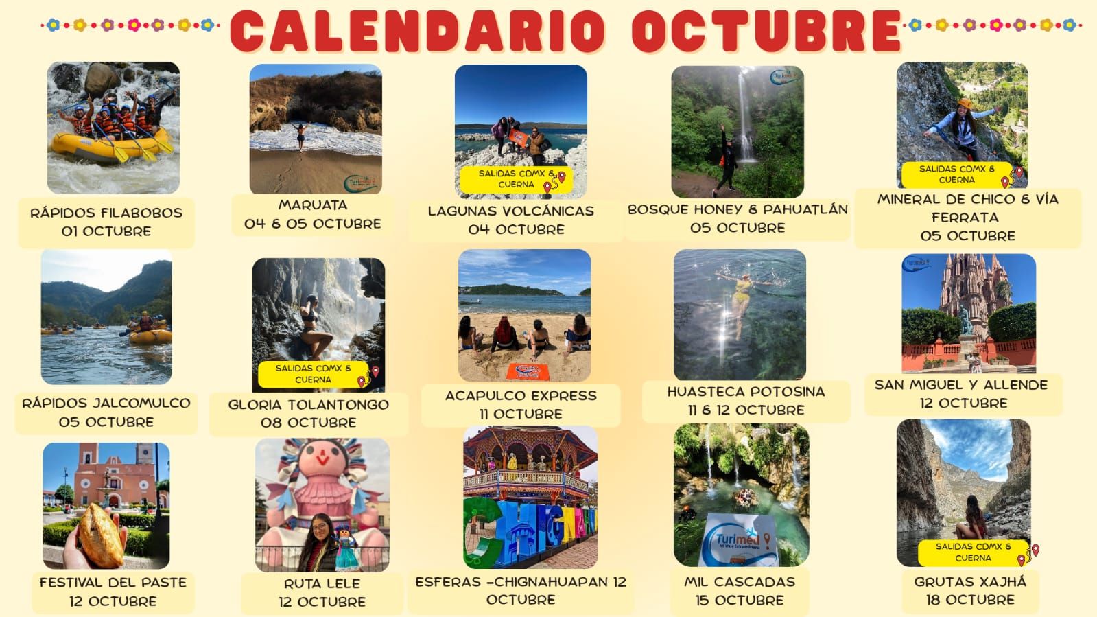 Calendario Octubre 1
